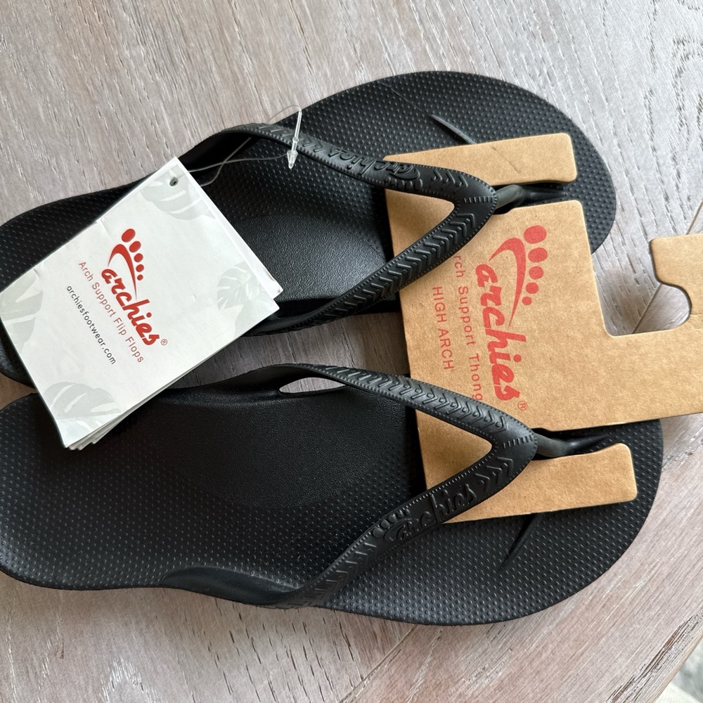Archies Black Flip Flops